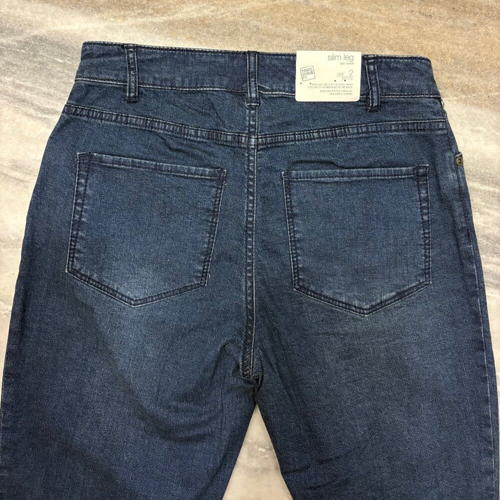 NWT J. Jill Tried & True Fit Slim Leg Lightweight Stretch Denim Blue Jeans 2P - Picture 7 of 13